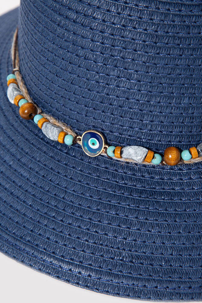 Kadın Hasır Şapka 1912996-30717 Lacivert 