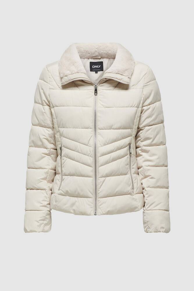 Kadın Helen Short Puffer Ceket 15322008 Ekru 