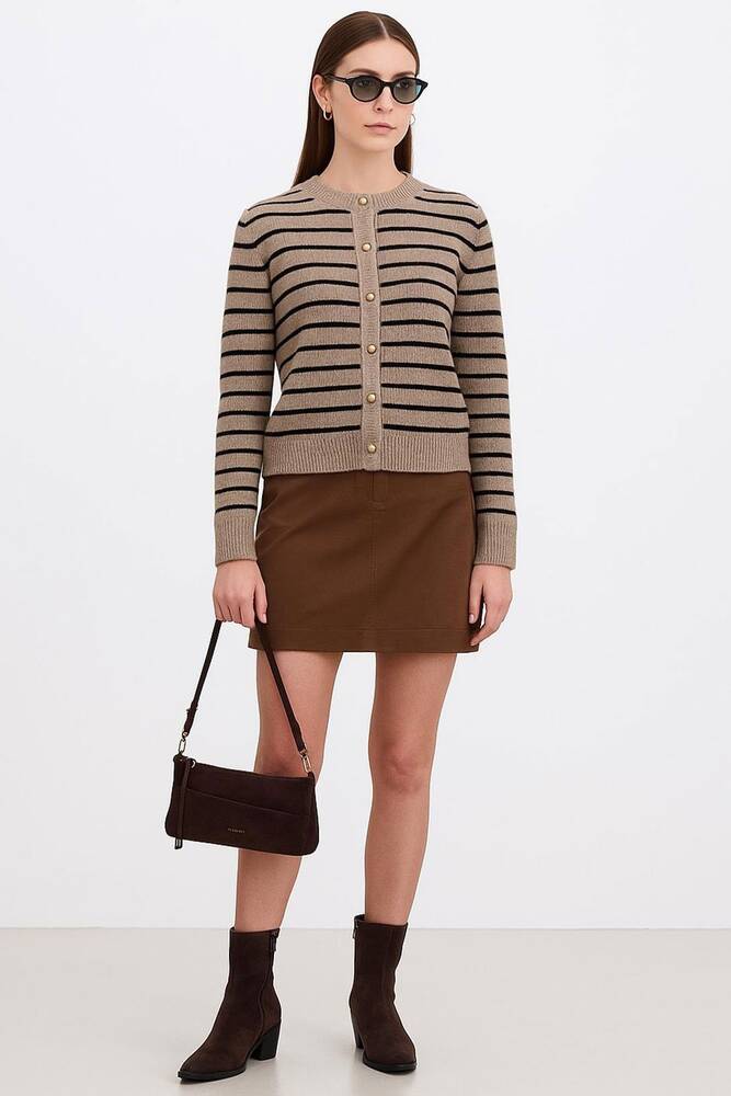 Kadın Hırka 25K0288K1 Bej 