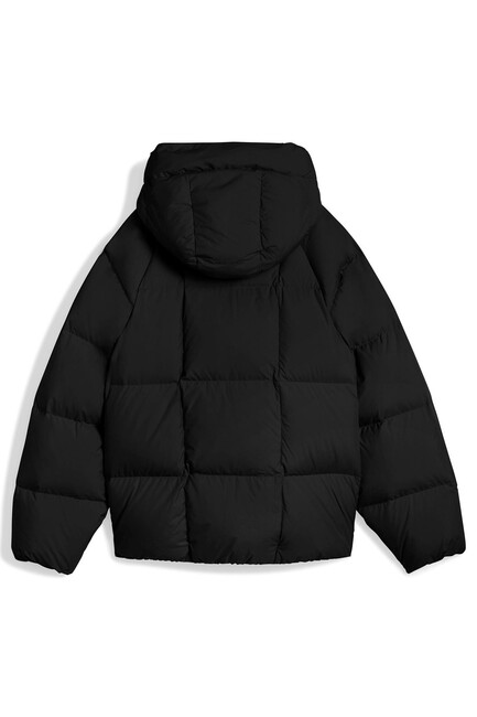 Kadın Hooded Down Puffer Mont 688392-01 Siyah - Thumbnail