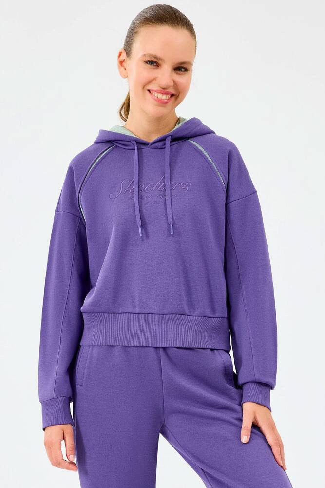 Kadın Hoodie Sweat S2520228-0277 Mor 
