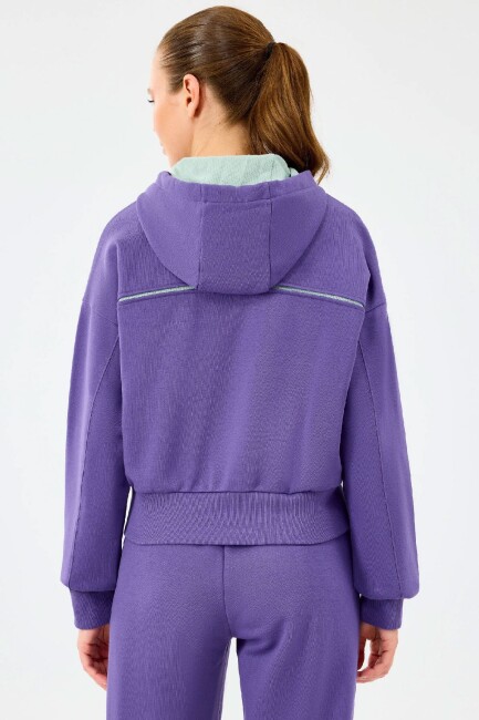 Kadın Hoodie Sweat S2520228-0277 Mor (1)