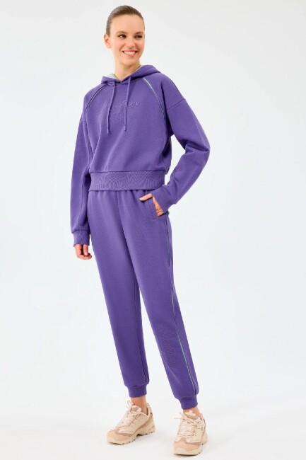 Kadın Hoodie Sweat S2520228-0277 Mor (2)