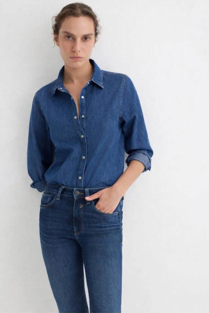 Kadın Janet Denim Gömlek 1211045-90089 Lacivert 