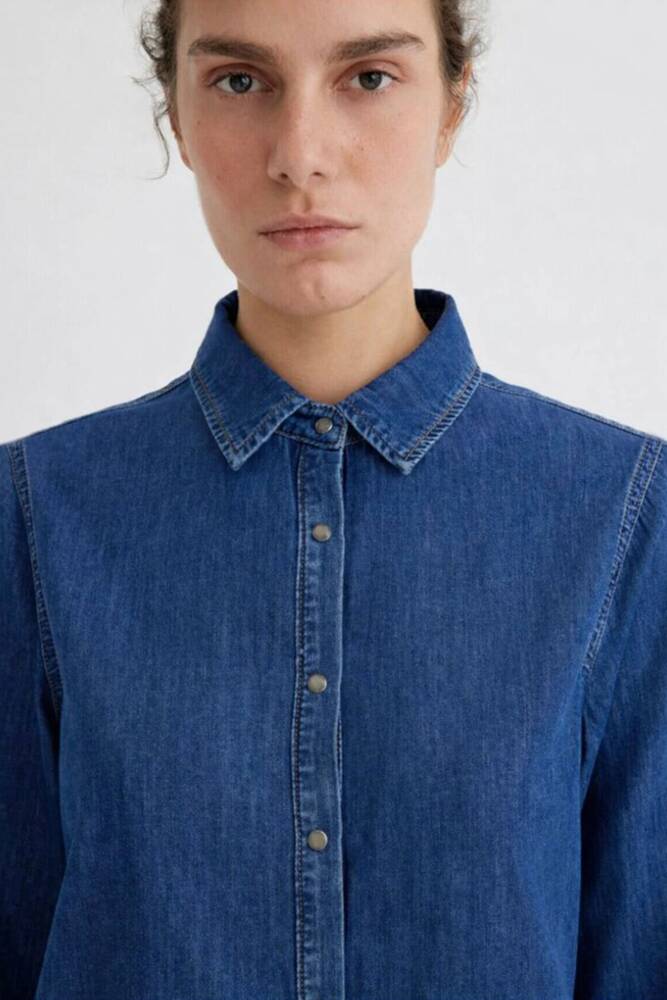 Kadın Janet Denim Gömlek 1211045-90089 Lacivert 
