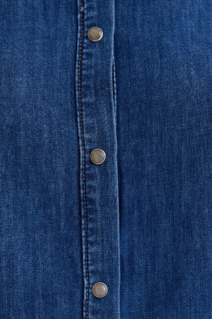 Kadın Janet Denim Gömlek 1211045-90089 Lacivert - Thumbnail