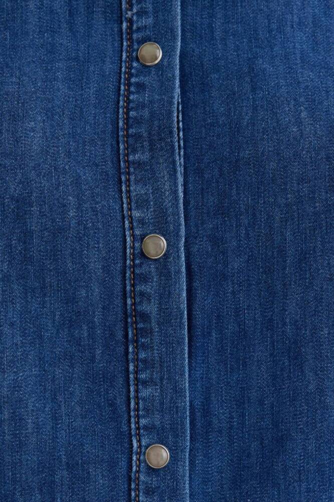 Kadın Janet Denim Gömlek 1211045-90089 Lacivert 