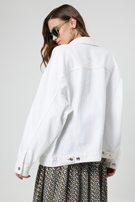 Kadın Jessy Comfort Fit Ceket LF2032653 Beyaz (3)