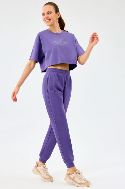 Kadın Jogger Eşofman Altı S2520231-0277 Mor - Thumbnail