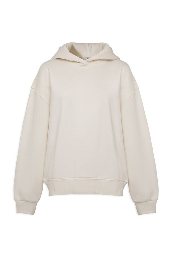 Kadın Kapüşonlu Basic Sweat 1S10575-83043 Beyaz - 5