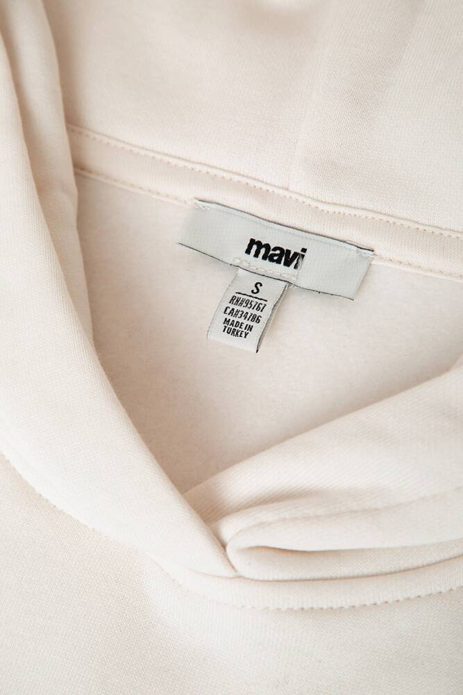 Kadın Kapüşonlu Basic Sweat 1S10575-83043 Beyaz - 8