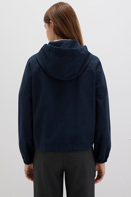 Kadın Kapüşonlu Ceket 110775-82906 Lacivert - Thumbnail