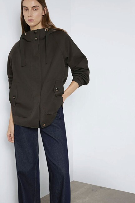 Kadın Kapüşonlu Ceket 1110014-90707 Haki (2)