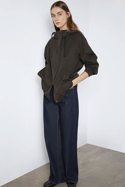 Kadın Kapüşonlu Ceket 1110014-90707 Haki (3)