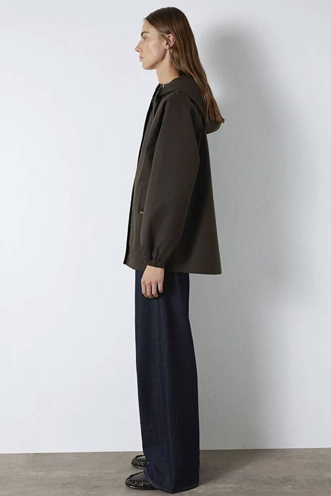 Kadın Kapüşonlu Ceket 1110014-90707 Haki 