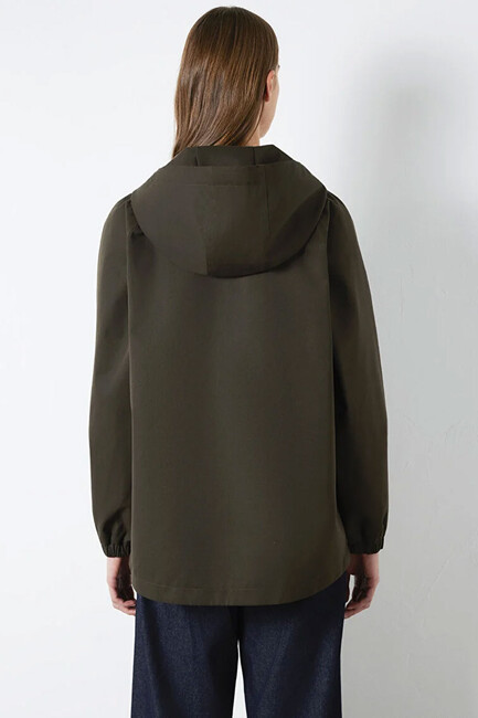 Kadın Kapüşonlu Ceket 1110014-90707 Haki - Thumbnail