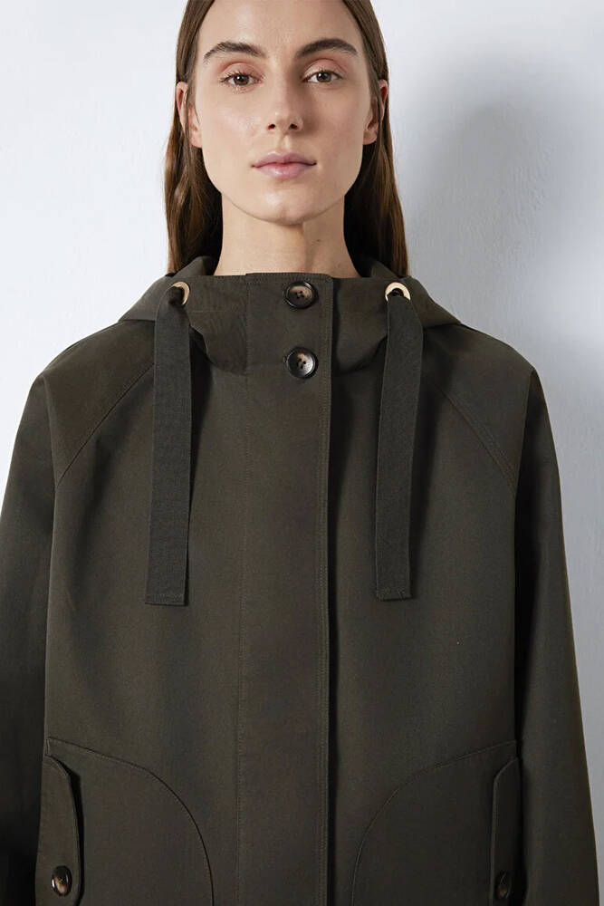 Kadın Kapüşonlu Ceket 1110014-90707 Haki 