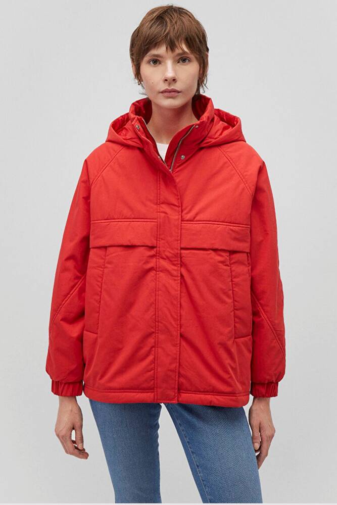 Kadın Kapüşonlu Ceket 1110348-70461 Kırmızı 