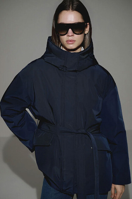 Kadın Kapüşonlu Ceket 1110703-83699 Lacivert (2)