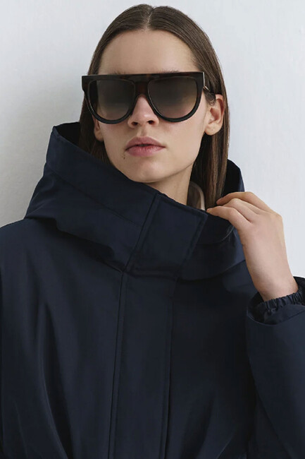 Kadın Kapüşonlu Ceket 1110703-83699 Lacivert - Thumbnail