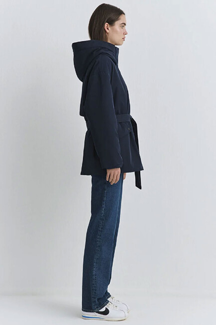 Kadın Kapüşonlu Ceket 1110703-83699 Lacivert - Thumbnail