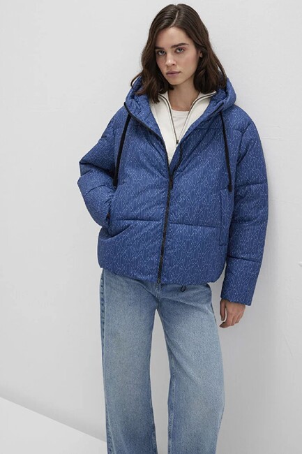 Kadın Kapüşonlu Ceket 1110706-90368 Mavi (1)