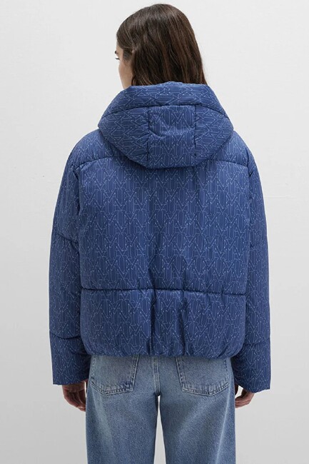 Kadın Kapüşonlu Ceket 1110706-90368 Mavi - Thumbnail