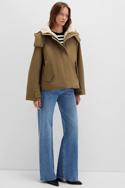 Kadın Kapüşonlu Ceket 1110759-71816 Haki (2)