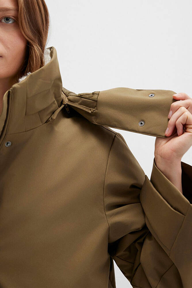 Kadın Kapüşonlu Ceket 1110759-71816 Haki 