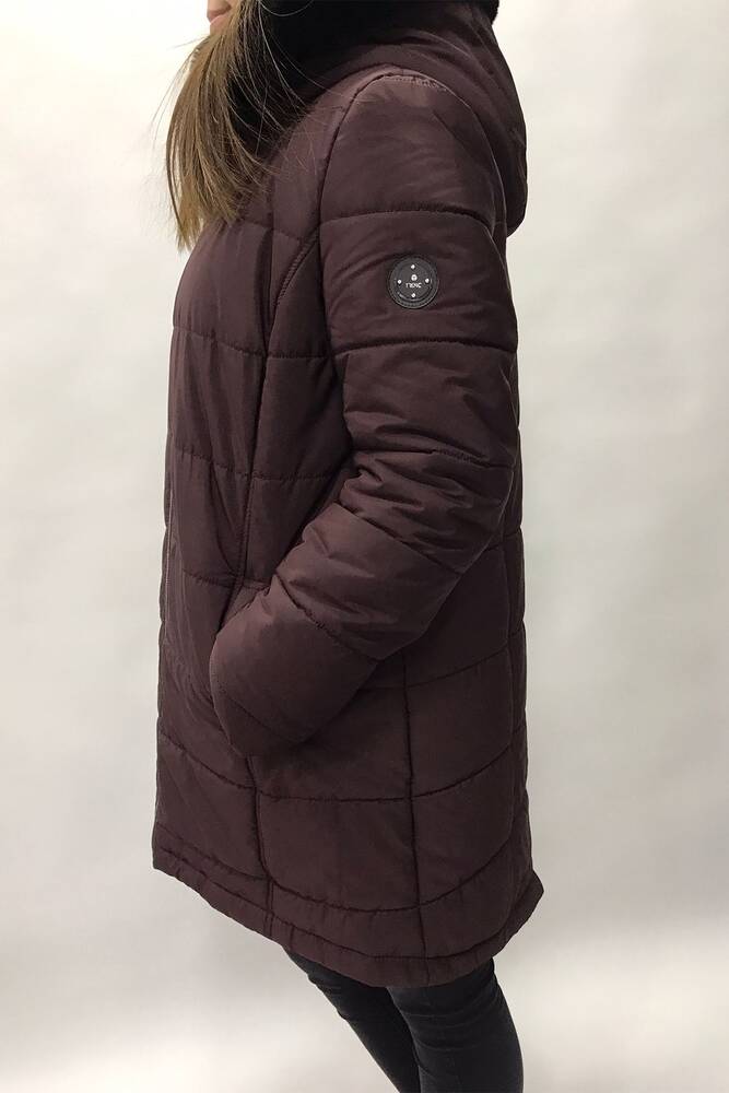 Kadın Kapüşonlu Kaban 1875314 Mor 