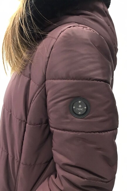 Kadın Kapüşonlu Kaban 1875314 Mor (3)