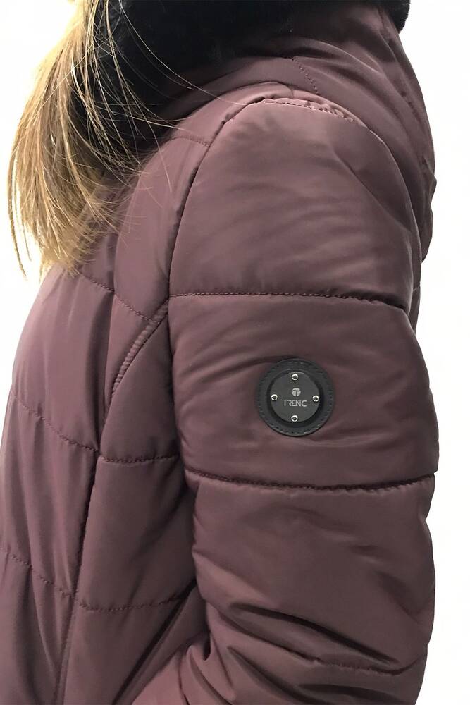 Kadın Kapüşonlu Kaban 1875314 Mor 