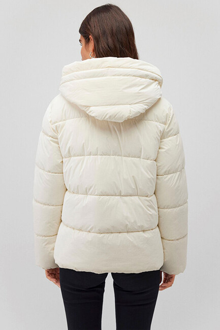 Kadın Kapüşonlu Mont 1110043-83043 Beyaz (3)