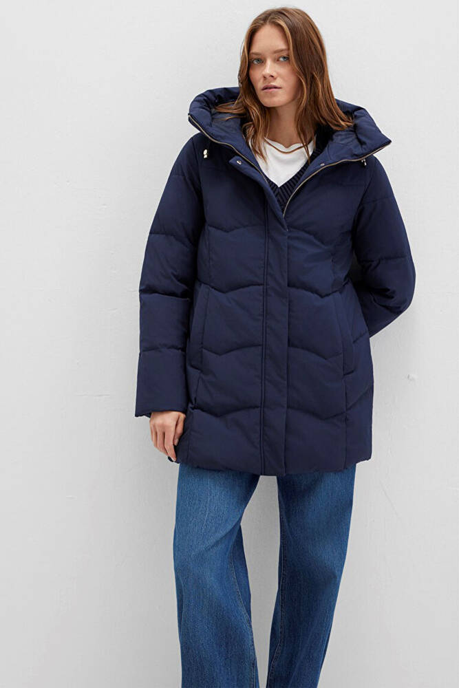 Kadın Kapüşonlu MONT 1110439-83699 Lacivert 