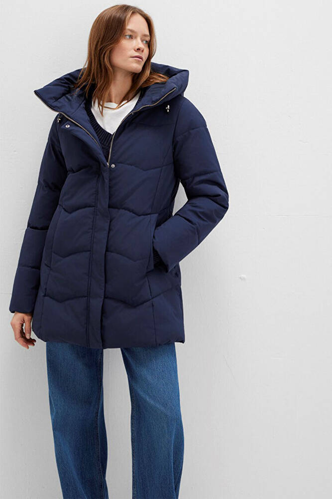 Kadın Kapüşonlu MONT 1110439-83699 Lacivert 