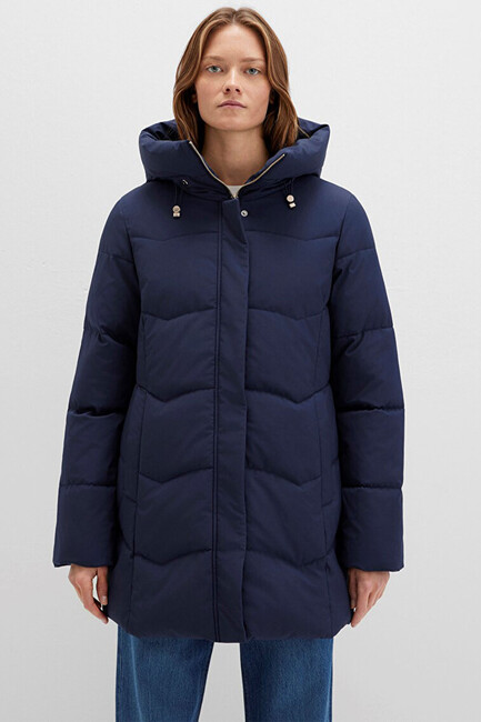 Kadın Kapüşonlu MONT 1110439-83699 Lacivert (3)