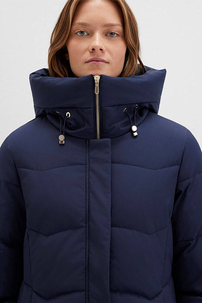 Kadın Kapüşonlu MONT 1110439-83699 Lacivert 