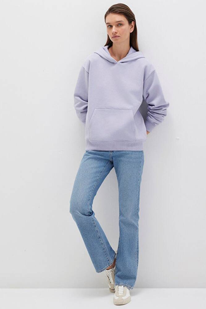 Kadın Kapüşonlu Sweat 167299-70531 Mor 
