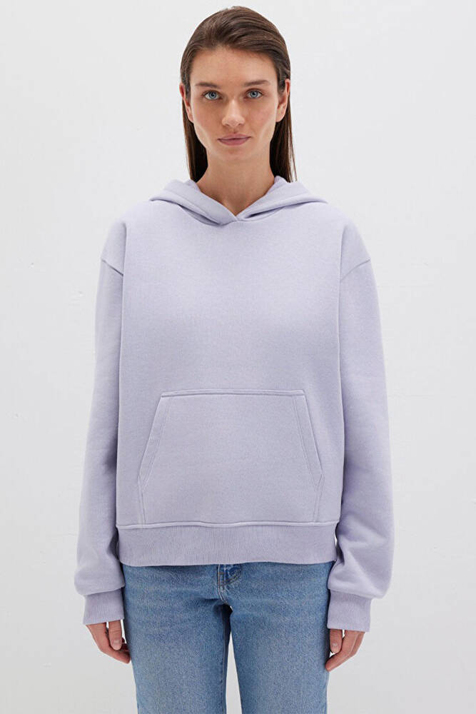 Kadın Kapüşonlu Sweat 167299-70531 Mor 
