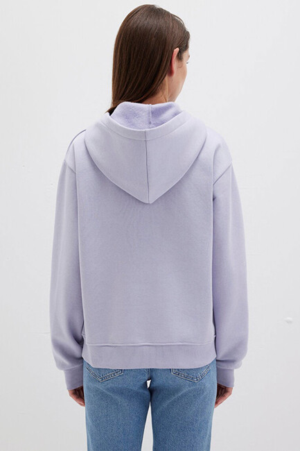 Kadın Kapüşonlu Sweat 167299-70531 Mor - Thumbnail
