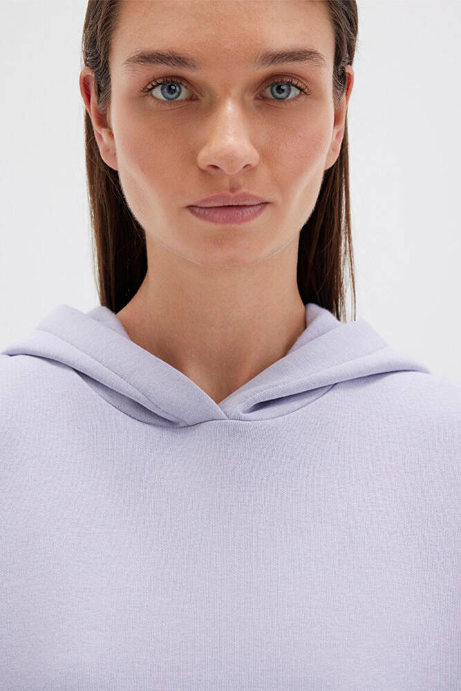 Kadın Kapüşonlu Sweat 167299-70531 Mor 