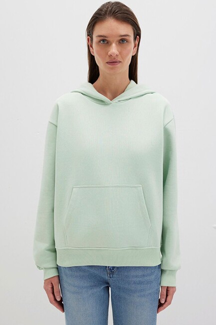 Kadın Kapüşonlu Sweat 167299-71449 Yeşil (3)