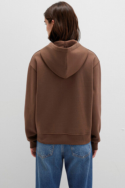 Kadın Kapüşonlu Sweat 167299-81959 Kahve - Thumbnail