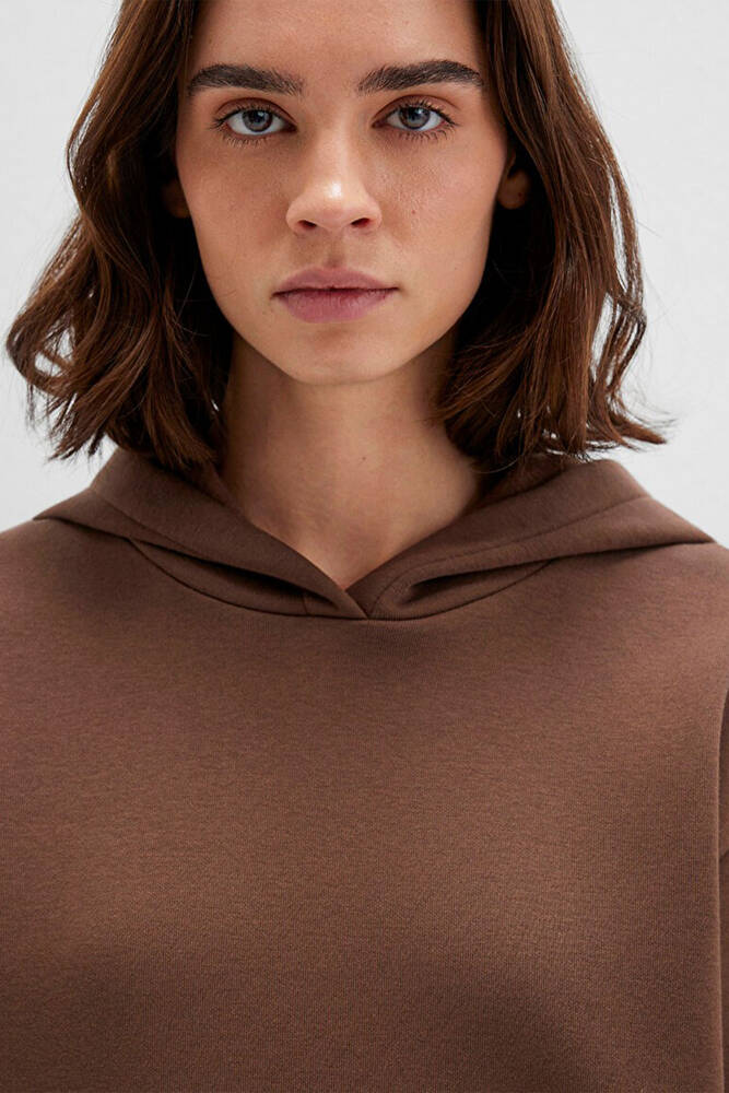 Kadın Kapüşonlu Sweat 167299-81959 Kahve 