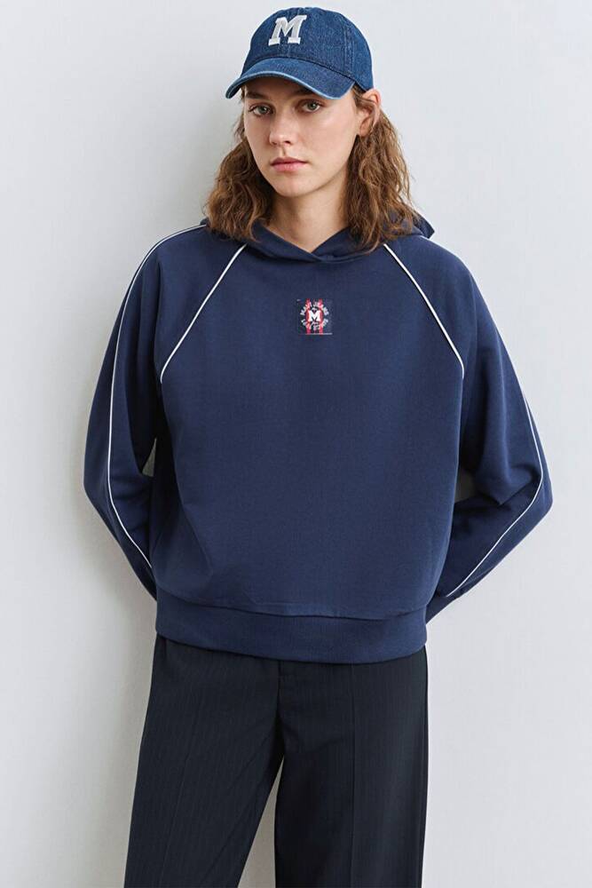 Kadın Kapüşonlu Sweat 1S10362-87518 Lacivert 