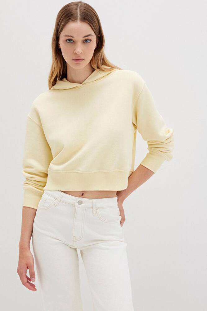 Kadın Kapüşonlu Sweat 1S10386-71187 Sarı 