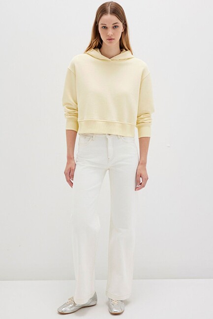 Kadın Kapüşonlu Sweat 1S10386-71187 Sarı (2)