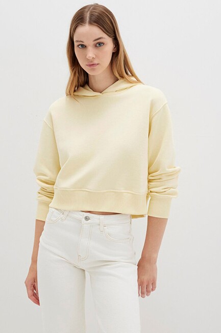 Kadın Kapüşonlu Sweat 1S10386-71187 Sarı (3)