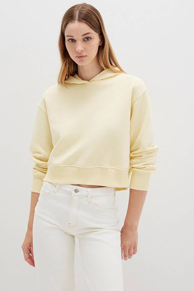 Kadın Kapüşonlu Sweat 1S10386-71187 Sarı 