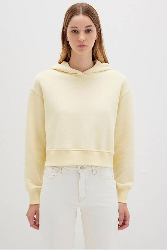 Kadın Kapüşonlu Sweat 1S10386-71187 Sarı 